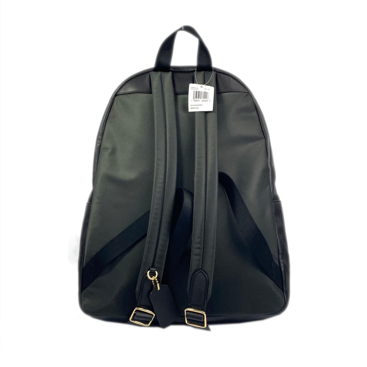 【中古】コーチ リュックサック バックパック バッグ ユニセックス レザー x コーティングキャンバス ベージュ x ブラック (F58314)