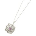 JEWELRY JEWELRY パープルダイヤモンド ネックレス ネックレス ジュエリー Pt950プラチナ ダイヤモンド レディース パープル系 FVPP パープルダイヤ 5.7g 【中古】