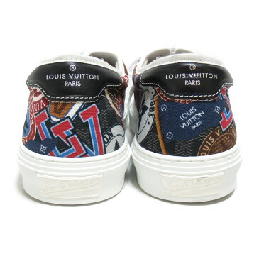 ▼9/9より限定ポイント3倍&最大2万円OFFクーポン▼ ルイ・ヴィトン LOUIS VUITTON ワッペンロゴ スニーカー スニーカー 靴 キャンバス メンズ レディース マルチカラー 【中古】