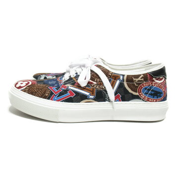 ▼9/9より限定ポイント3倍&最大2万円OFFクーポン▼ ルイ・ヴィトン LOUIS VUITTON ワッペンロゴ スニーカー スニーカー 靴 キャンバス メンズ レディース マルチカラー 【中古】