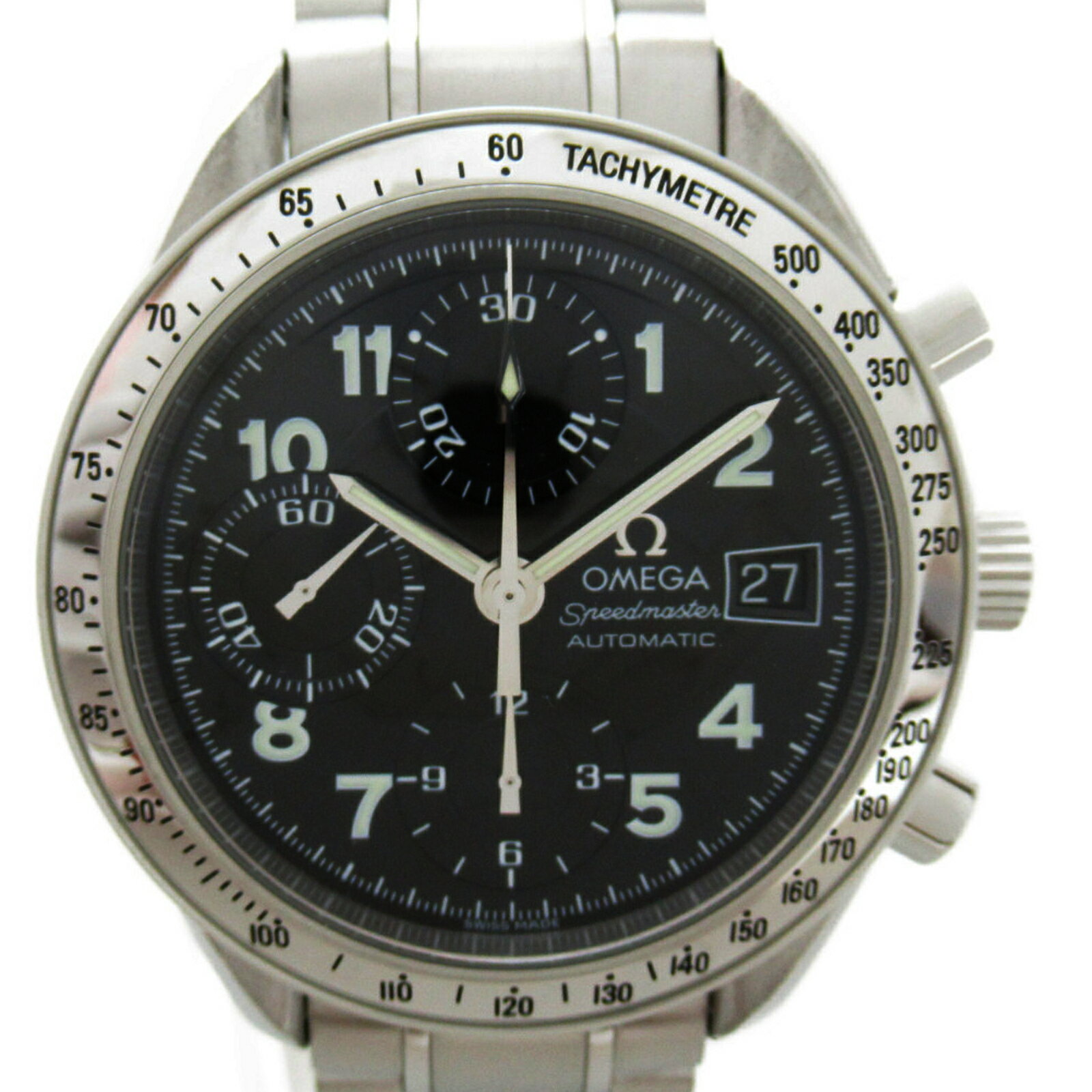 オメガ OMEGA スピードマスター デイト クロノグラフ 腕時計 時計 ステンレススチール メンズ ブラック系 ブラック 3513.52 【中古】