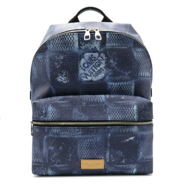 ▼2/15より!なくなり次第終了最大5万円OFFクーポン&全品ポイント5倍▼ ルイ・ヴィトン LOUIS VUITTON ディスカバリー・バックパックPM リュックサック バックパック バッグ PVCコーティングキャンバス ダミエ・ソルト キャンバス メンズ ブルー系 ネイビー N50060 【中古】
