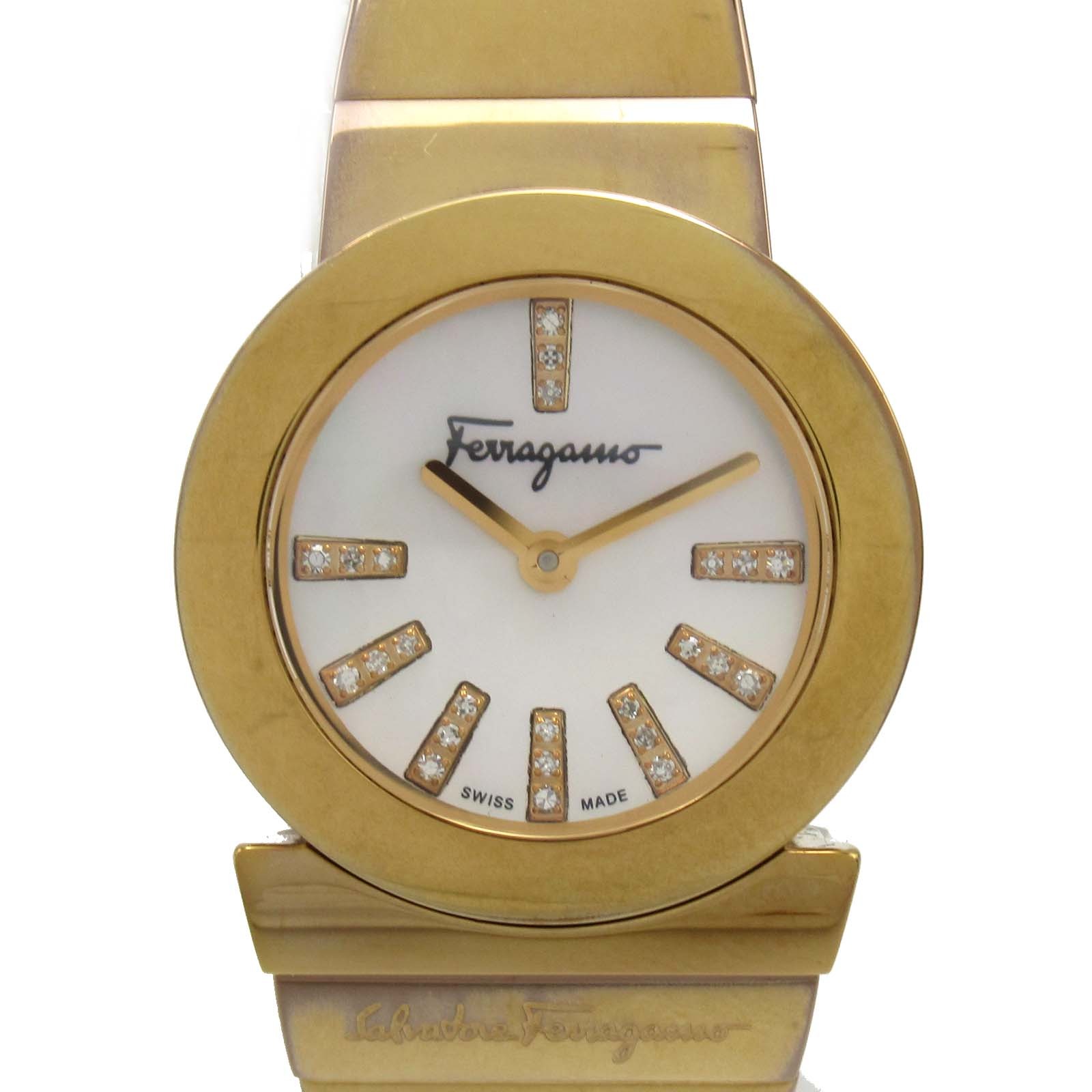 サルヴァトーレフェラガモ Salvatore Ferragamo 腕時計 時計 ステンレススチール レディース ホワイト系 シェル F70 【中古】 | ブランド ブランド時計 ブランド腕時計 ウォッチのサムネイル