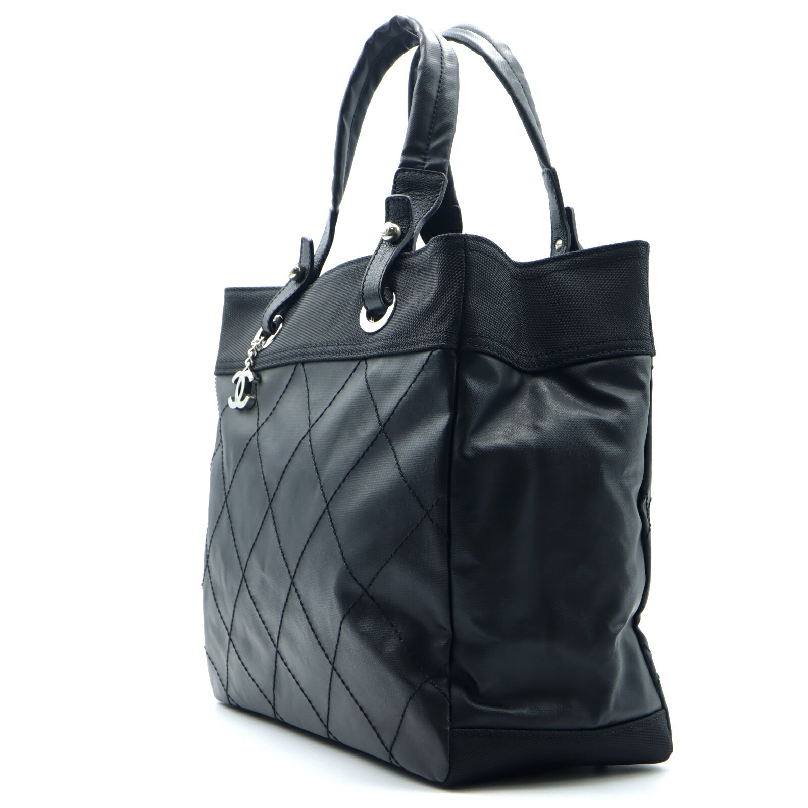 CHANEL シャネル トートバッグ パリビアリッツ トート ブラック系 PVC ...