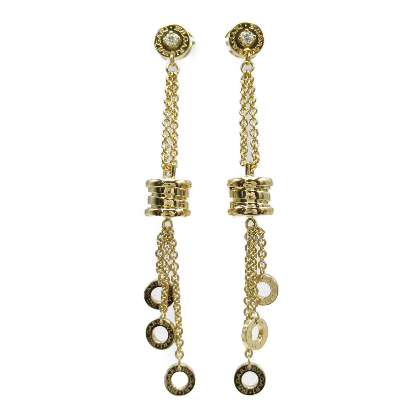 ブルガリ BVLGARI B-zero1 ビーゼロワン エレメントピアス ビーゼロワン ピアス ジュエリー K18(750)イエローゴールド ダイヤモンド レディース クリア系 【中古】のサムネイル