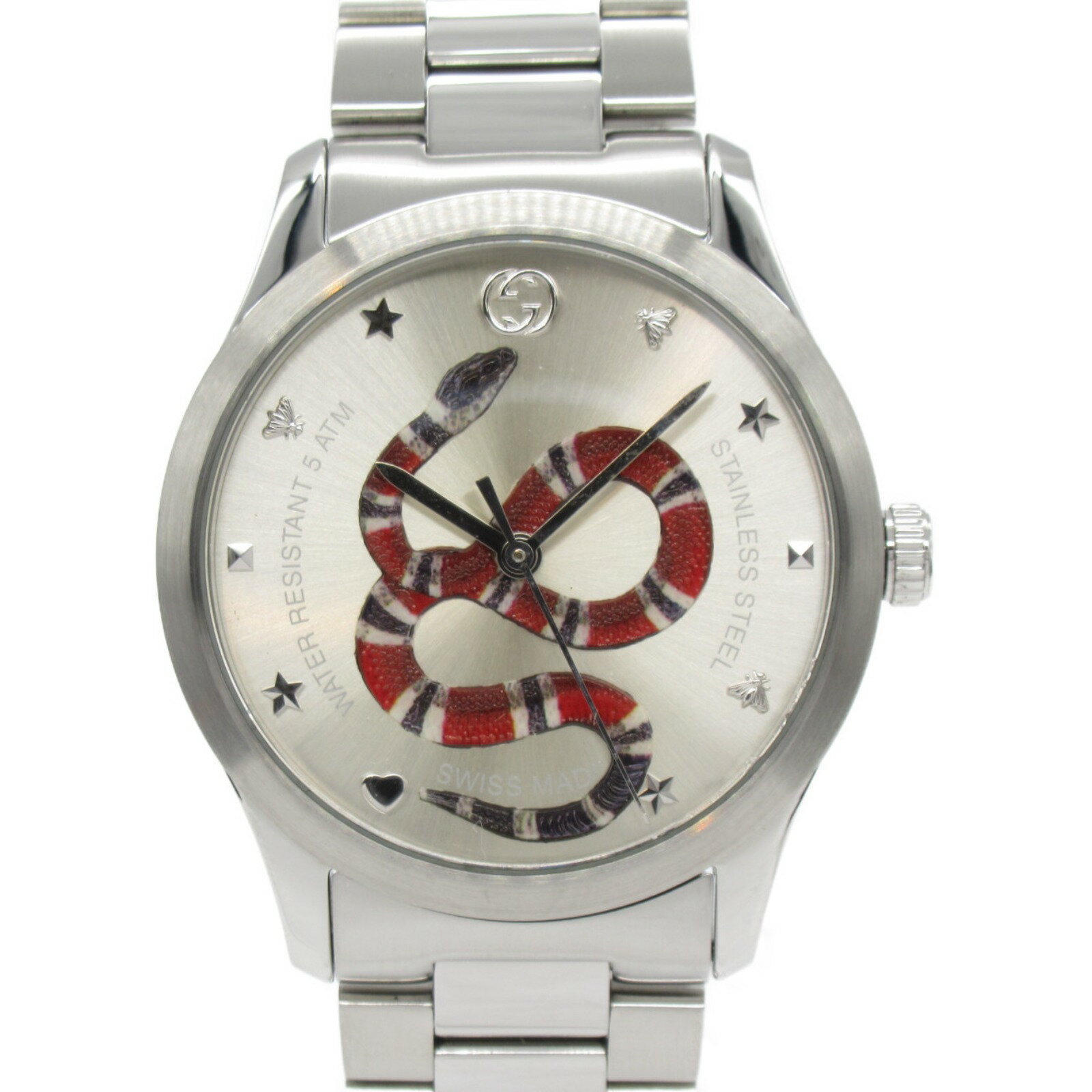 グッチ GUCCI Gタイムレス 腕時計 ウォッチ 時計 ステンレススチール メンズ シルバー系 シルバー 126.4 【中古】 | ブランド ブランド時計 ブランド腕時計のサムネイル