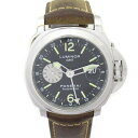 パネライ PANERAI ルミノール GMT ウォッチ 腕時計 時計 ステンレススチール レザーベル ...