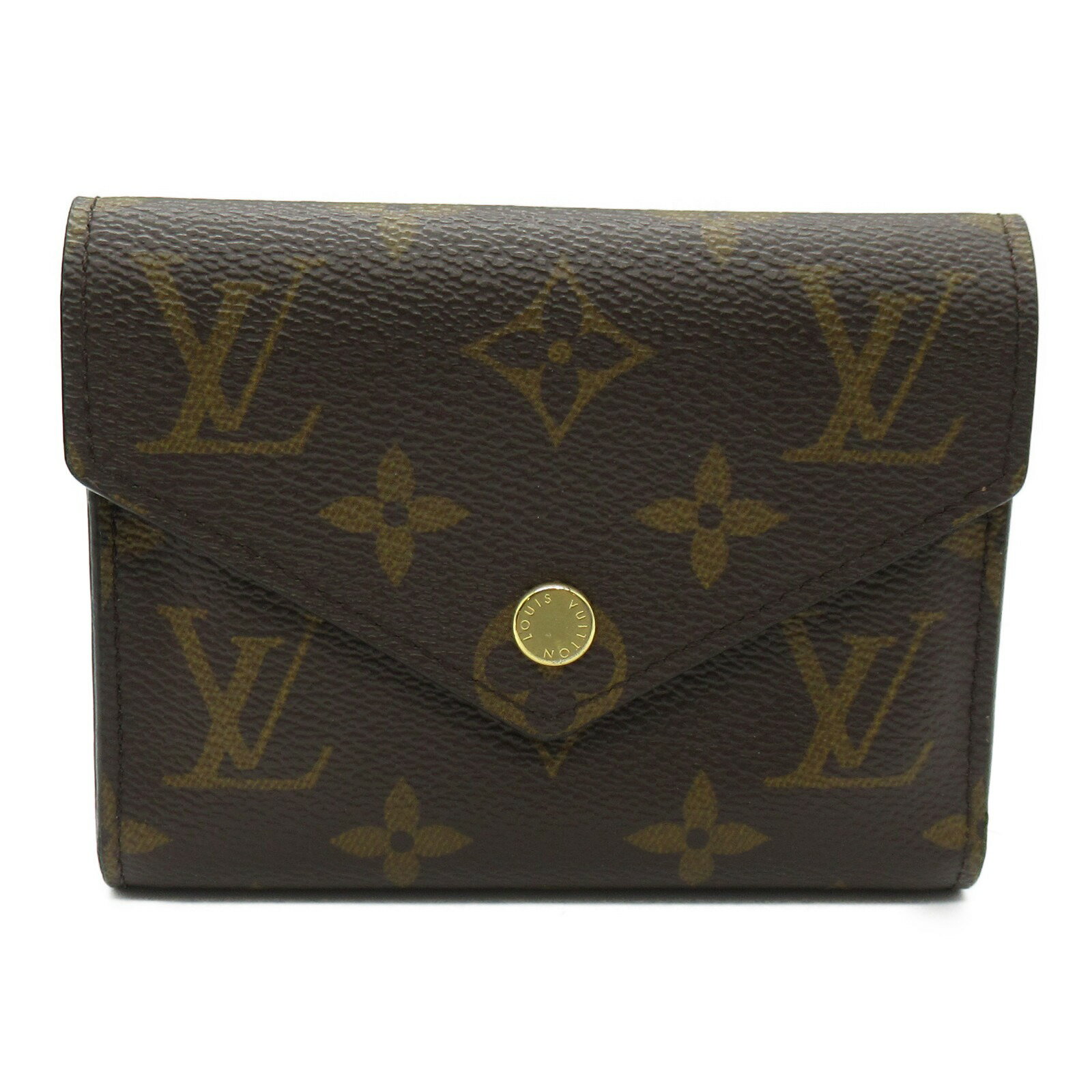 ▼8/25限定!全品ポイント5倍＆最大3万円OFFクーポン▼ ルイ・ヴィトン LOUIS VUITTON ポルトフォイユ・ヴィクトリーヌ 三つ折り財布 財布 PVCコーティングキャンバス モノグラム レディース ブラウン系 M62472 【中古】 | ブランド ブランド財布 レディース財布 サイフ