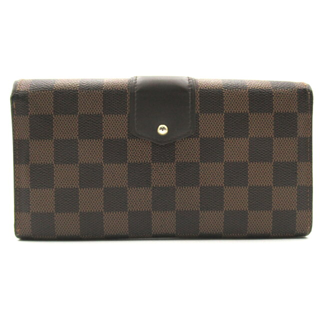 ブラウン ▼9/20まで!全品ポイント5倍&最大3万円OFFクーポン▼ ルイ・ヴィトン LOUIS VUITTON ポルトフォイユ・システィナ 二つ折り長財布 財布 PVCコーティングキャンバス ダミエ レディース ブラウン系 N シリアル