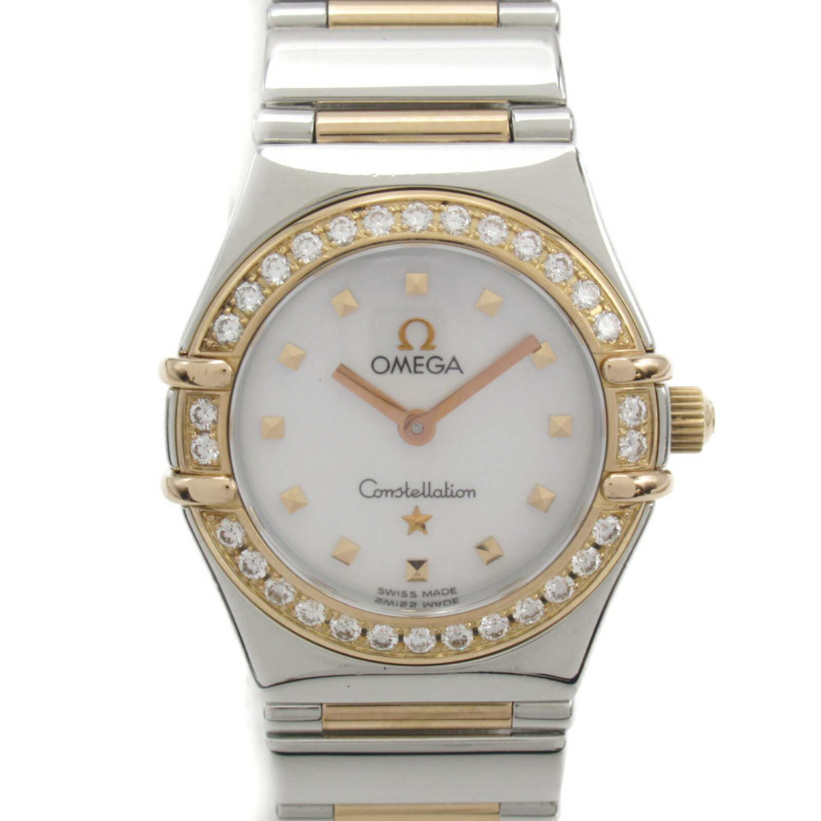 オメガ OMEGA コンステレーション マイチョイス ダイヤベゼル 腕時計 時計 K18 （イエローゴールド） ステンレススチール ダイヤモンド レディース ホワイト系 シェル 1365.75 【中古】 | ブランド ブランド時計 ブランド腕時計 ウォッチ