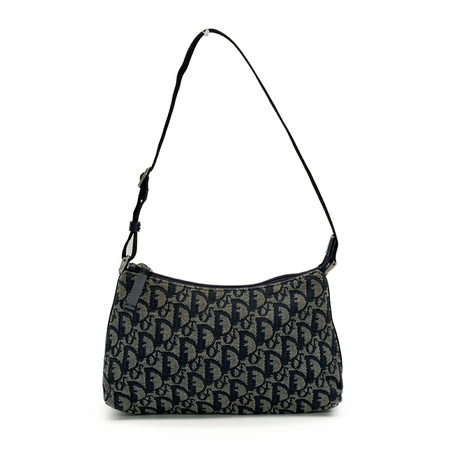 ディオール Dior アクセサリーポーチ トロッター柄 （取っ手あり） バッグ キャンバス レディース ネイビー系 【中古】 | ブランド ブランドバッグ バック アクセサリー ポーチのサムネイル