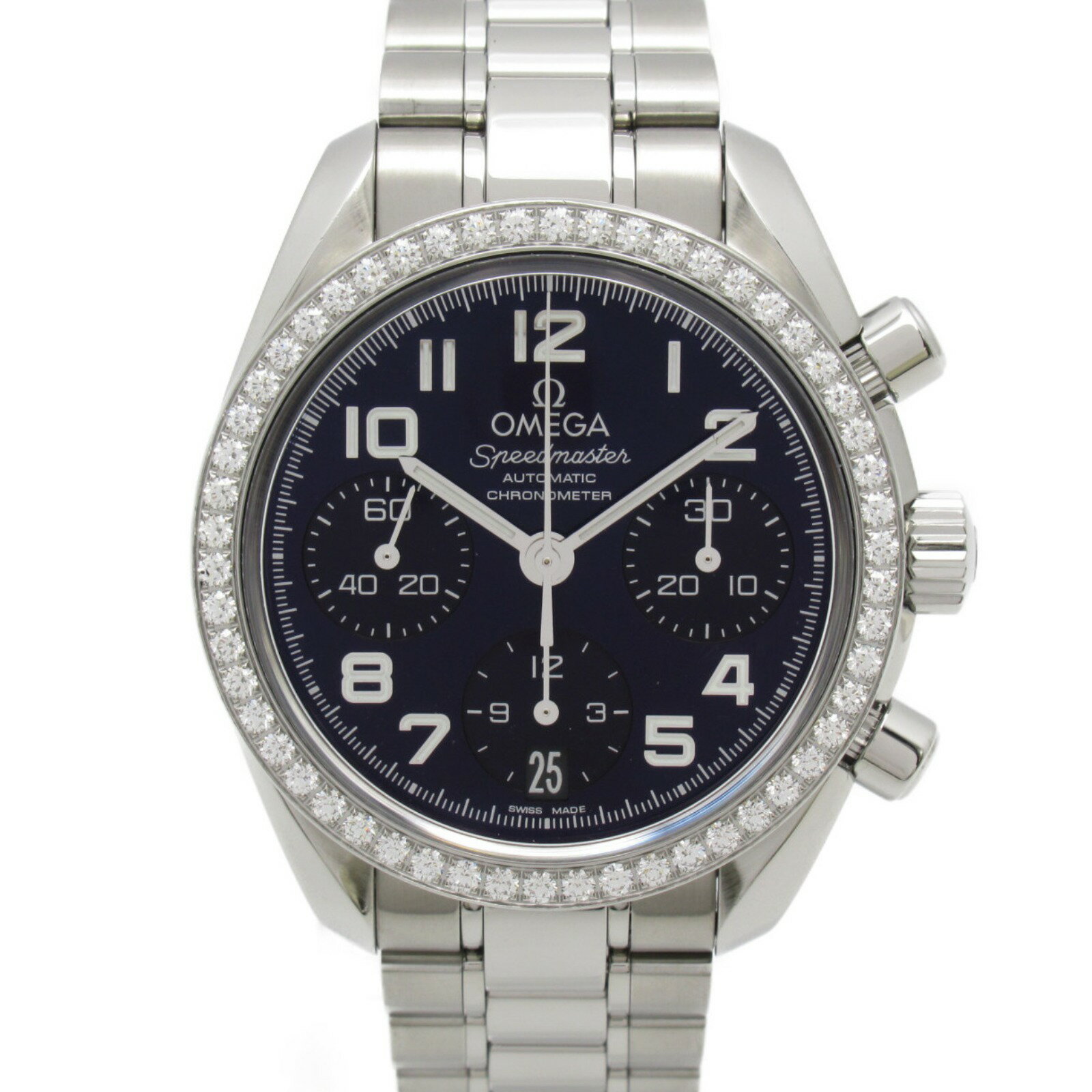 オメガ OMEGA スピードマスター 腕時計 時計 ステンレススチール ダイヤモンド メンズ パープル系 324.15.38.40.10.001 【中古】 | ブランド ブランド時計 ブランド腕時計 ウォッチ
