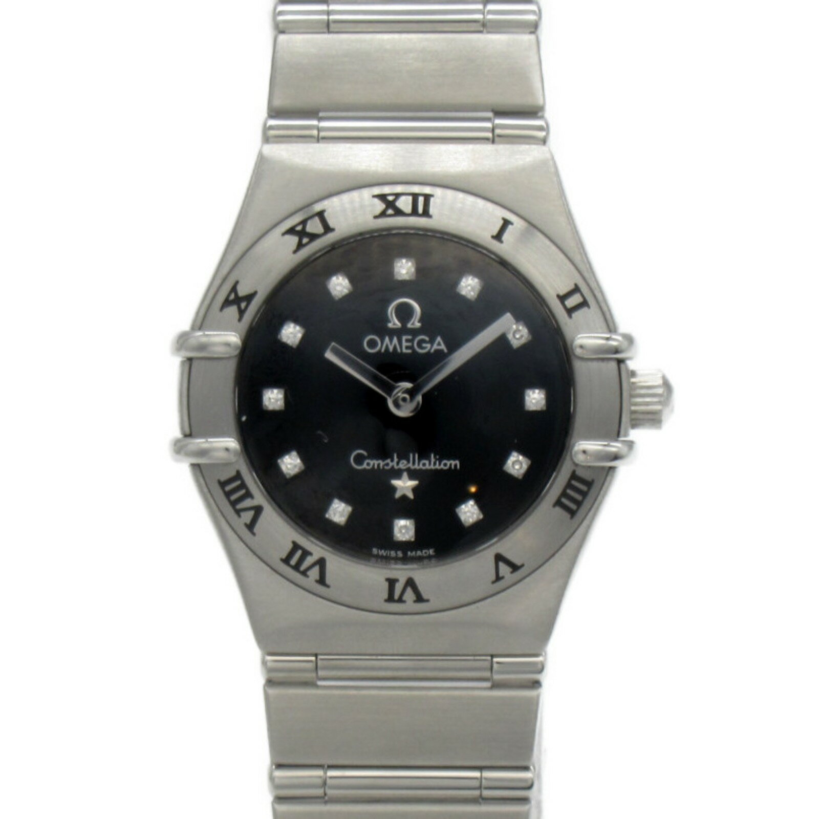 オメガ OMEGA コンステレーション ミニ 腕時計 ウォッチ 時計 ステンレススチール ダイヤモンド レディース ブラック系 1562.56 【中古】 | ブランド ブランド時計 ブランド腕時計