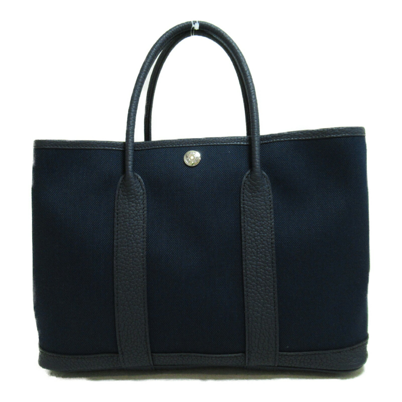 ▼6/4 20時より限定!最大3万円OFFクーポン＆全品対象ポイント5倍▼ エルメス HERMES ガーデンTPM インディゴ トートバッグ バッグ キャンバス トワルアッシュ レディース ネイビー系 【中古】 | ブランド ブランドバッグ バック トートバック トートのサムネイル
