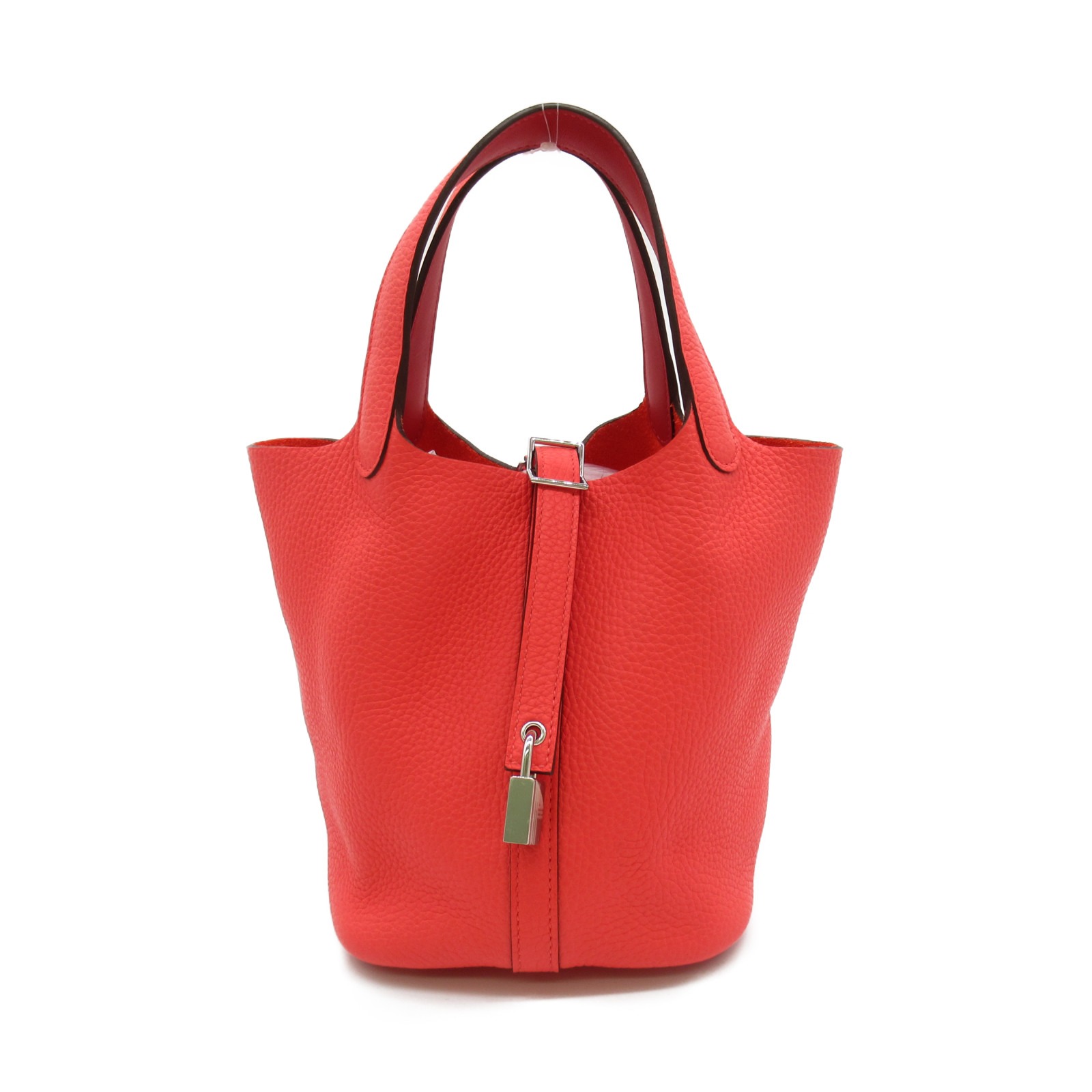 エルメス HERMES ピコタンロックPM ローズテキサス ハンドバッグ バッグ カーフ（牛革） トリヨンクレマンス トリヨンクレマンス レディース レッド系 ローズテキサス 【中古】のサムネイル
