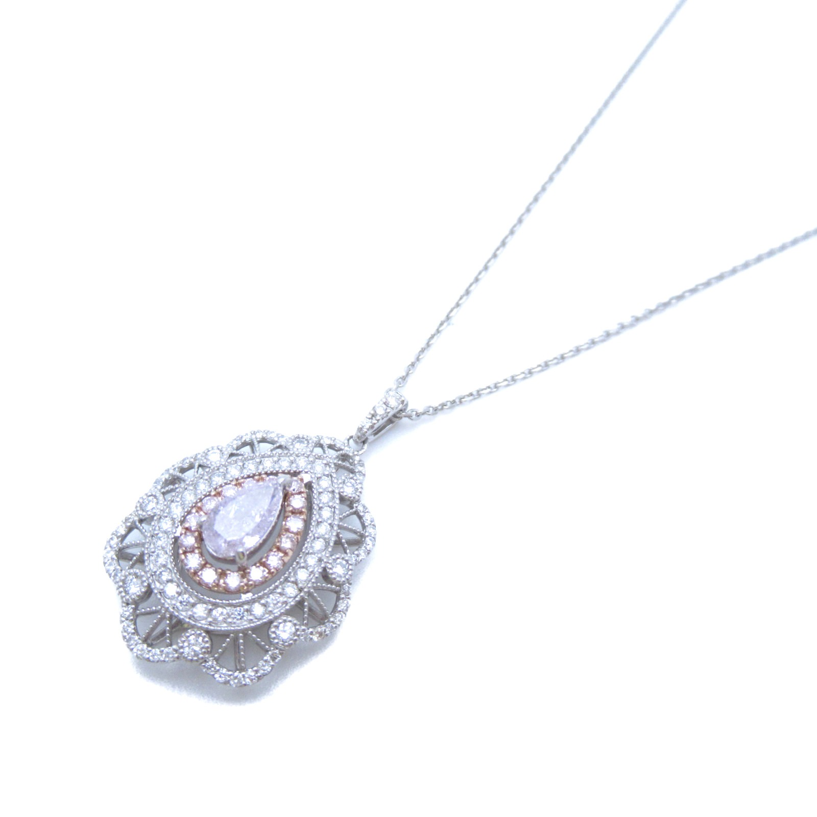 ジュエリー JEWELRY パープルダイヤ モンド ネックレス ネックレス ジュエリー Pt900プラチナ K18WG（ホワイトゴールド） PT850/パープルダイヤモンド レディース パープル系 パープルダイヤ 7.4g 【中古】