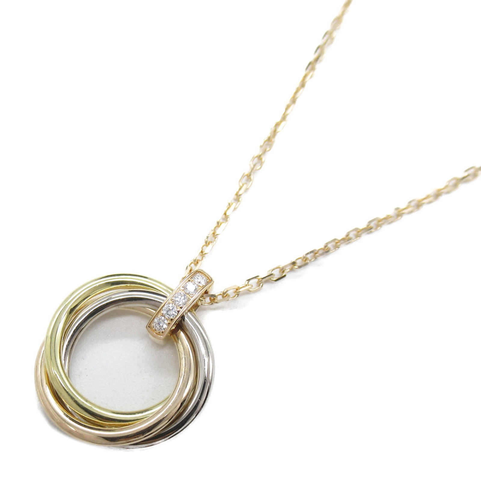 カルティエ CARTIER トリニティネックレス ネックレス ジュエリー K18（イエローゴールド） K18WG（ホワイトゴールド） K18PG(ピンクゴールド) レディース ゴールド系 【中古】のサムネイル