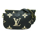 ▼12/24から!最大4万円OFFクーポン＆全品対象ポイント5倍▼ ルイ・ヴィトン LOUIS VUITTON ミュルティ・ポシェット・アクセソワール アクセサリーポーチ（取っ手あり） バッグ レザー モノグラム・アンプラント レディース ブラック系 M45777 【中古】