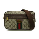 グッチ GUCCI ウエストポーチ M ウエストバッグ ボディバッグ バッグ レザー GGスプリーム メンズ ベージュ系 / ブラウン系 57479697SIT8747M 【新品】