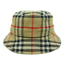 バーバリー BURBERRY ハット ハット 帽子 コットン レディース ベージュ系 バーバリーチェック 8075657M 【新品】