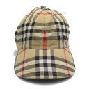 バーバリー BURBERRY キャップ 帽子 コットン メンズ レディース ブラウン系 8075641S 【新品】