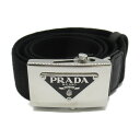 プラダ PRADA ベルト ベルト 衣料品 レザー メンズ ブラック系 2CN085ZSLF000290 【新品】