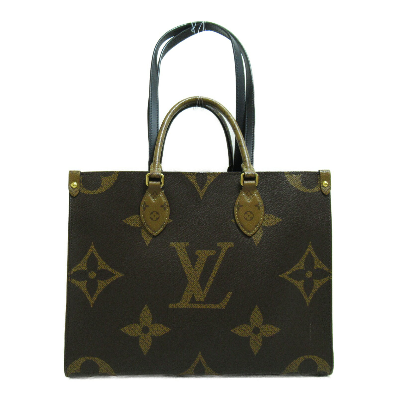 ルイ・ヴィトン LOUIS VUITTON オンザゴーMM トートバッグ バッグ PVCコーティングキャンバス モノグラム・ジャイアント レディース ブラウン系 M45321 【中古】