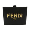 フェンディ FENDI ネームカードホルダー カードケース アクセサリー レザー メタル レディース ブラック系 8M0478AKK2F0KUR 【新品】