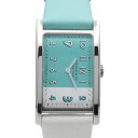 ティファニー TIFFANY＆CO イーストウエスト 腕時計 時計 ステンレススチール レザーベルト レディース ブルー系 63520071 【中古】