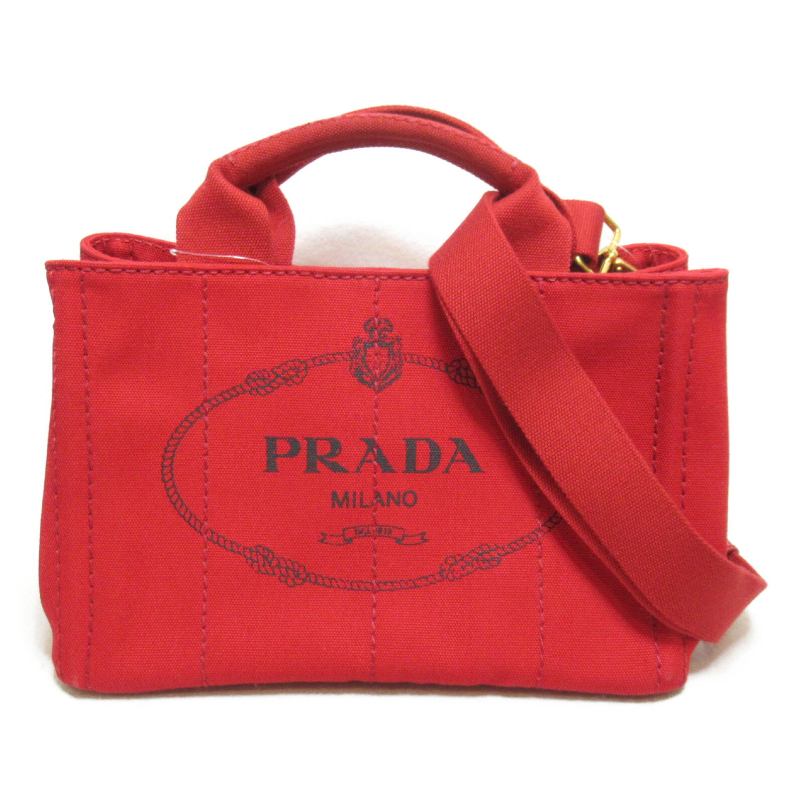 アップ日：2024/01/13状態使用感、傷、擦れ、汚れが見られますブランド名PRADA（プラダ）商品名2way カナパ トート バッグ トートバッグカラー レッド系素材 キャンバス × サイズ W約28cm x H約19cm x D約15cm ハンドルの長さ：約26cmストラップドロップの長さ：約8.5cmショルダーの長さ 約65cm - 115cm ポケット内側：オープンポケット x 3ファスナーポケット x 1付属品保存袋、ギャランティ、ショルダーストラップ※付属品欄に記載されていないものは、原則付属致しません。※外箱・保存袋・保証書・等が付属している場合、それらの状態は商品ランクには含まれません。【2101217633680】PRADA（プラダ）