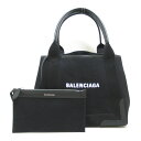 バレンシアガ BALENCIAGA ネイビーカバス S トートバッグ トートバッグ バッグ キャンバス レディース ブラック系 339933 【中古】