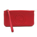 グッチ GUCCI ソーホーポーチ ポーチ バッグ レザー レディース レッド系 295840 【中古】