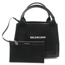 バレンシアガ BALENCIAGA ネイビー スモール カバス トートバッグ バッグ キャンバス レディース ブラック系 3399332HH3N1000 【新品】