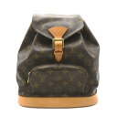 ルイ・ヴィトン LOUIS VUITTON モンスリMM リュックサック バックパック バッグ PVCコーティングキャンバス モノグラム レディース ブラウン系 M51136 【中古】