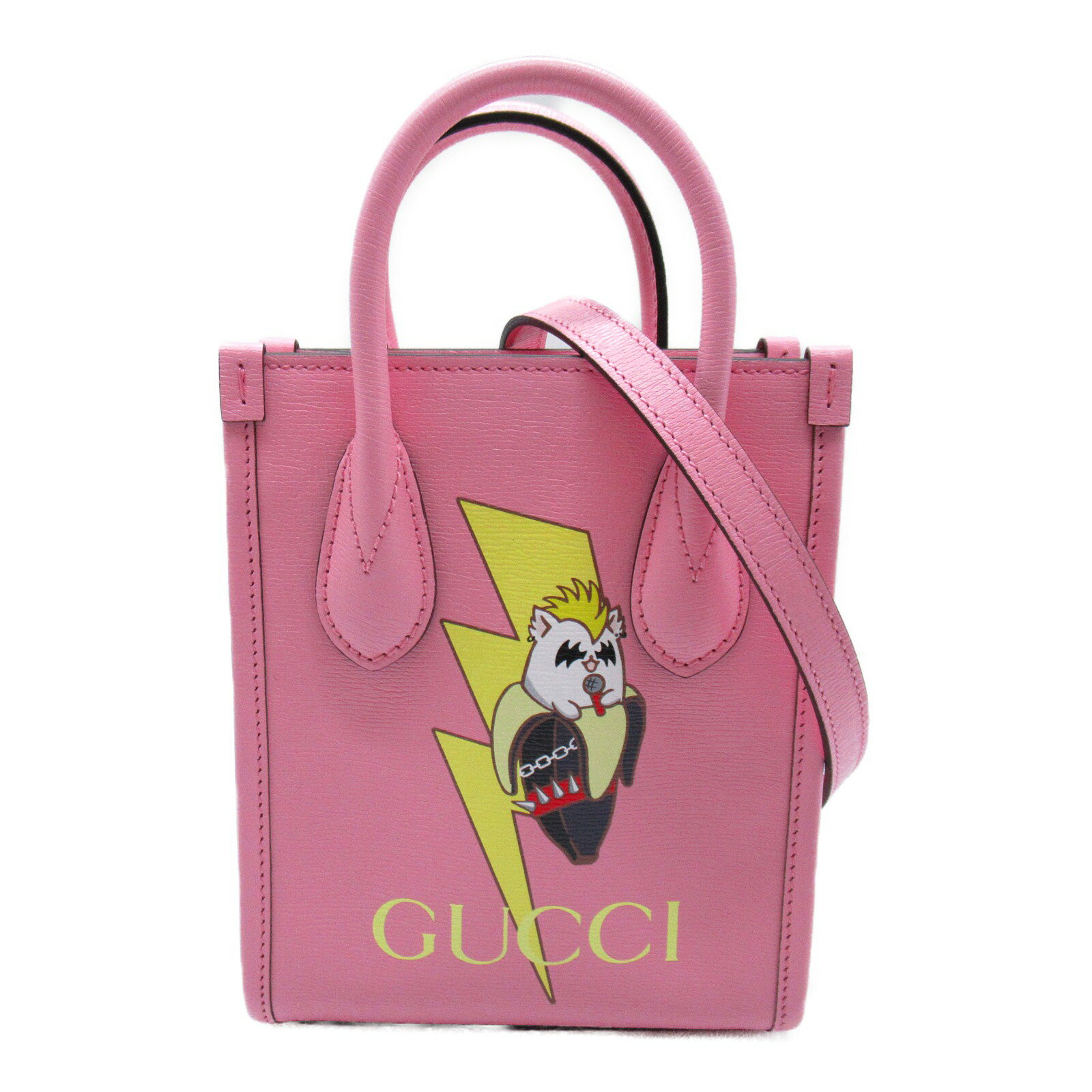 グッチ GUCCI 2Way ハンド バッグ ハンドバッグ バッグ レザー レディース ピンク系 671623 【中古】