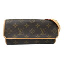 ルイ・ヴィトン LOUIS VUITTON ポシェット ツインPM ショルダーバッグ バッグ PVCコーティングキャンバス モノグラム レディース ブラウン系 M51854 【中古】