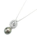 ミキモト MIKIMOTO ダイヤ ネックレス ネックレス ジュエリー K18WG（ホワイトゴールド） ダイヤモンド パール レディース クリア系 【中古】