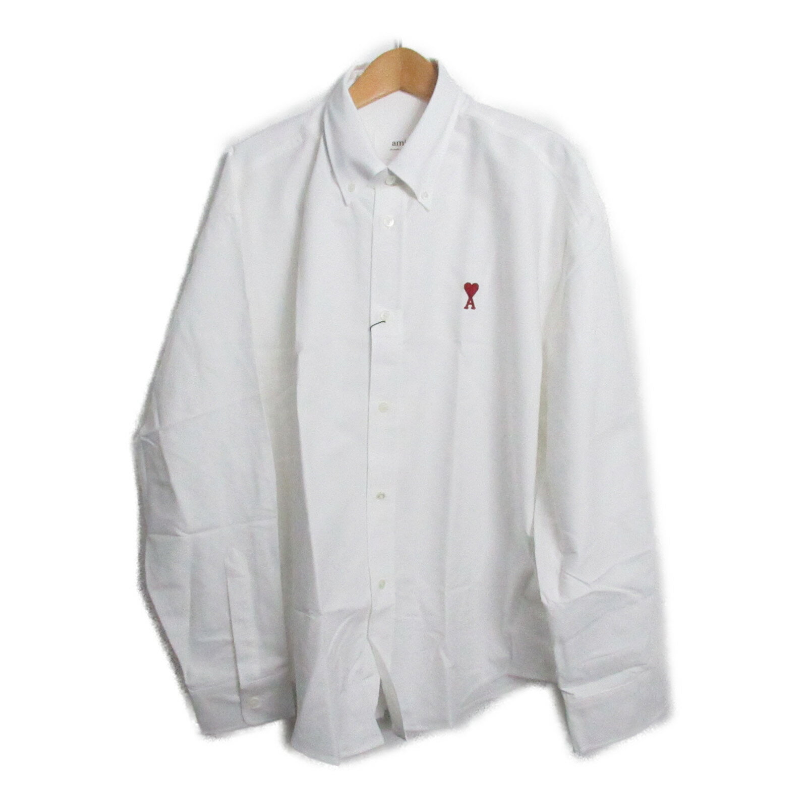 アミ AMI ボクシーフィット シャツ 長袖Tシャツ 衣料品 トップス コットン メンズ ホワイト系 BFUSH130.CO0031168M 