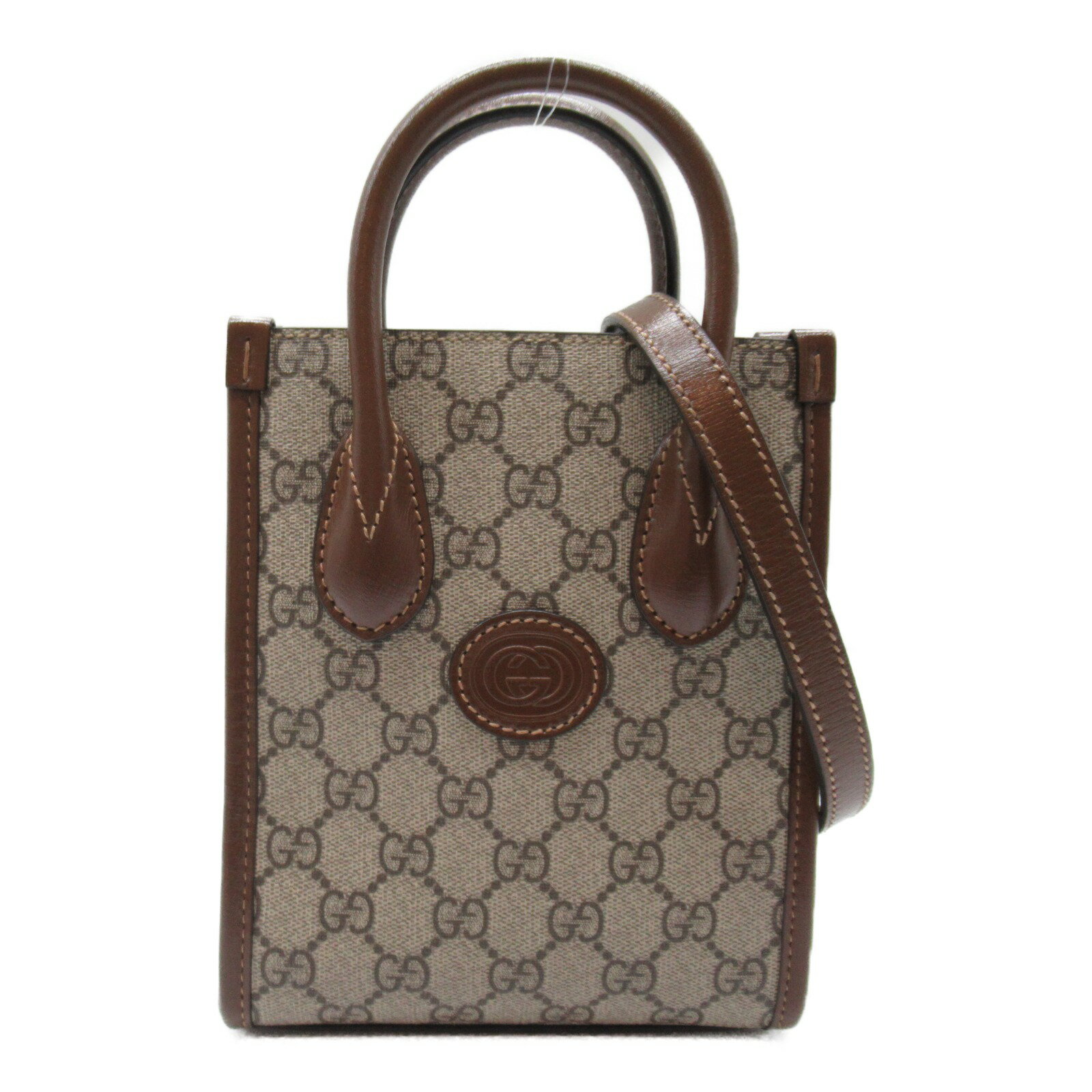 グッチ GUCCI GGスプリーム　2wayショルダーバッグ 2wayショルダーバッグ バッグ レザー キャンバス GGスプリーム レディース ベージュ系 ブラウン 671623 【中古】