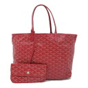 ゴヤール GOYARD サンルイPM トートバッグ バッグ キャンバス レディース レッド系 【中古 ...