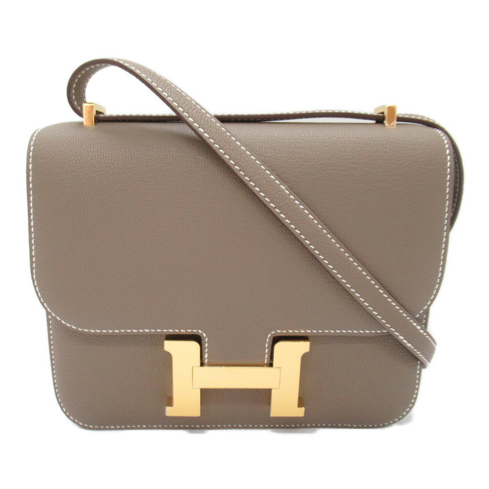 エルメス HERMES コンスタンスミニ エトゥープ ショルダーバッグ ショルダーバッグ バッグ レザー シェブルミゾル レディース グレー系 【中古】