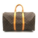 ルイ・ヴィトン LOUIS VUITTON キーポル45 ボストンバッグ バッグ PVCコーティングキャンバス モノグラム メンズ レディース ブラウン系 M41428 【中古】