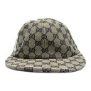 【7%OFFクーポン対象】グッチ GUCCI ベースボールキャップ キャップ 帽子 GGキャンバス GGコットンキャンバス メンズ レディース ブルー系 751...