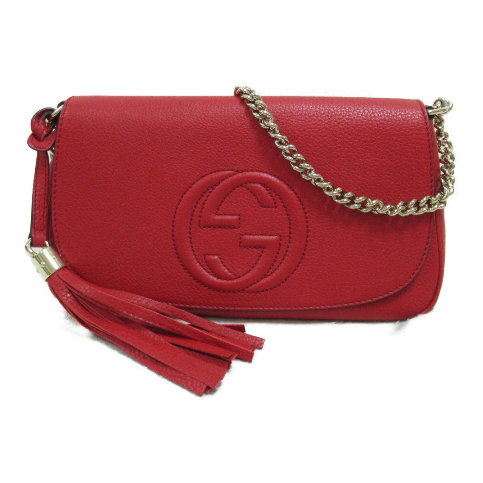 【7千円OFFクーポン×P3倍】グッチ GUCCI ソーホー チェーンショルダー バッグ ショルダーバッグ バッグ レザー レディース レッド系 336752 プレゼント 誕生日 記念日 ブランド 送料無料【中古】