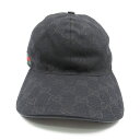 【7%OFFクーポン対象】グッチ GUCCI ベースボールキャップ キャップ 帽子 GGキャンバス メンズ レディース ブラック系 200035KQWBG106...