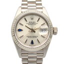 【7%OFFクーポン対象】ロレックス ROLEX デイトジャスト P番 腕時計 時計 K18WG(ホワイトゴールド) レディース シルバー系 69サファイア 7...