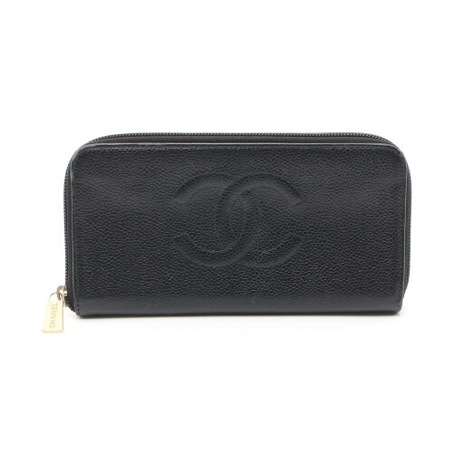 【ポイント3倍】シャネル CHANEL ココマーク ラウンド長財布 財布 キャビアスキン レディース ブラック系 【中古】 【ポイント3倍】シャネル CHANEL ココマーク ラウンド長財布 財布 キャビアスキン レディース ブラック系 【中古】