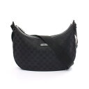 【15%OFFクーポン対象】グッチ GUCCI GGキャンバス ショルダーバッグ バッグ キャンバス レザー レディース ブラック系 【中古】