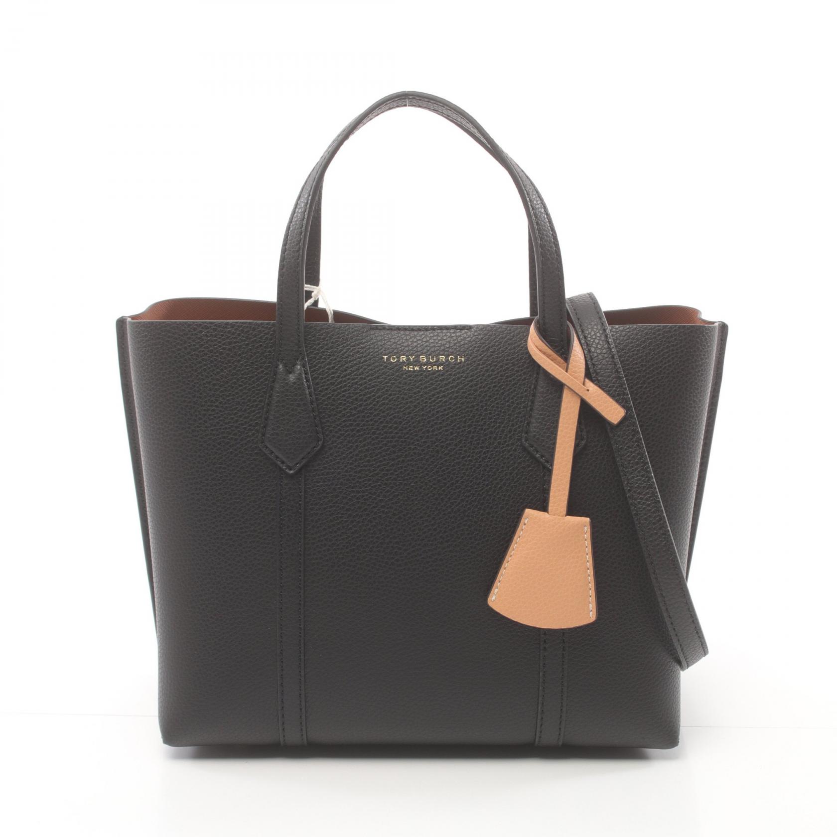 【10%OFFクーポン対象】トリーバーチ Tory Burch ペリー スモール トリプルコンパートメント ハンドバッグ バッグ レザー レディース ブラック系 81928001 プレゼント 誕生日 記念日 ブランド 送料無料【新品】
