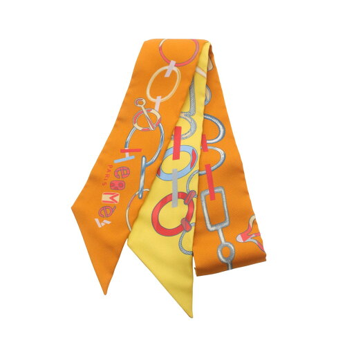 エルメス HERMES ツイリー DO RE BOUCLES スカーフ 衣料品 シルク シルク レディース オレンジ系 / マルチカラー 【中古】 エルメス HERMES ツイリー DO RE BOUCLES スカーフ 衣料品 シルク シルク レディース オレンジ系 / マルチカラー 【中古】